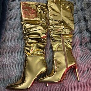 INC Gold Boots